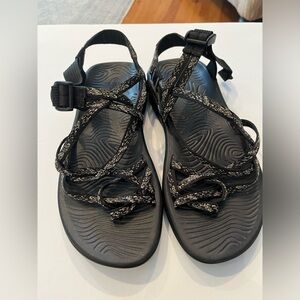 Chaco Black and Grey Sandals sz9